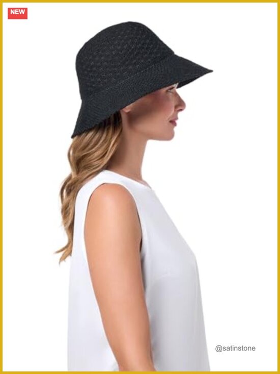 UPF 50+ Sun Protection Cloche Hat - Packable, Crushable, Moisture Wicking main image 5